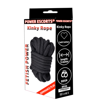 Zachte BDSM Bondage Touw 5 Meter - Zwart