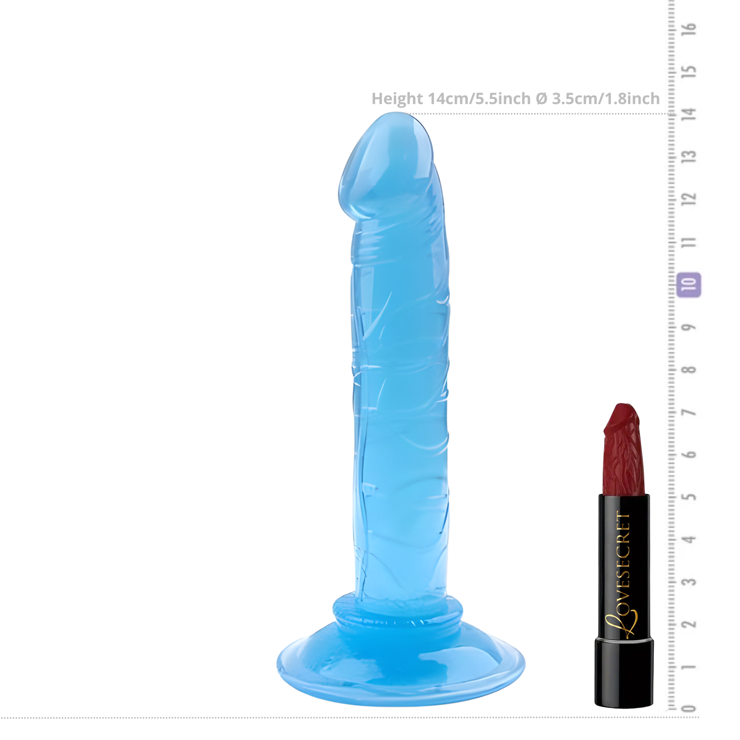 Blauwe Mini Dildo met Zuignap (14 cm)