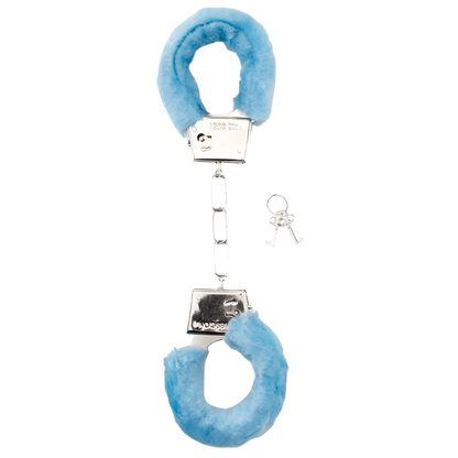 Fluffy Handboeien in Blauw