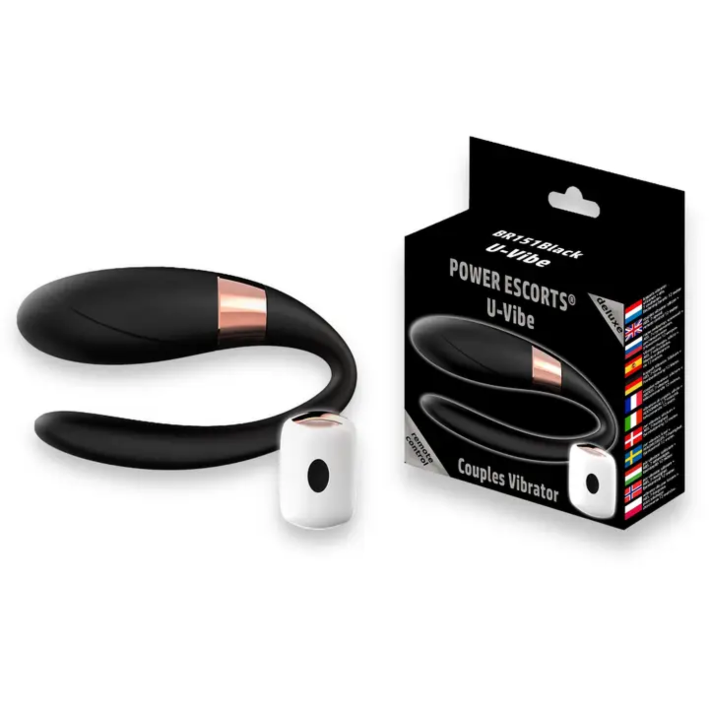 U-Vibe Couples Vibrator met Afstandsbediening – Zwart