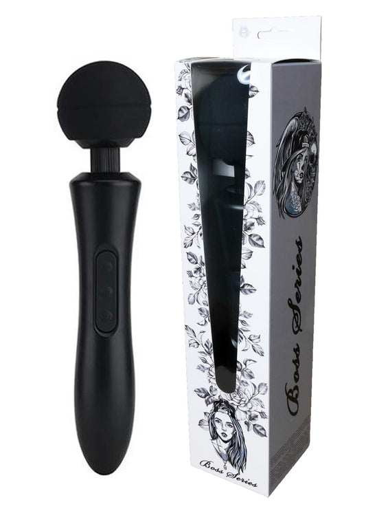 Bossoftoys Ultra Big size Wand massager - Enormous Size - 35 cm - Head size 7,7 cm - Black - Rechargeable - 22-00010