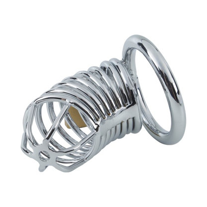Prison Break Chastity Cage – RVS Penis Kooi - Silver