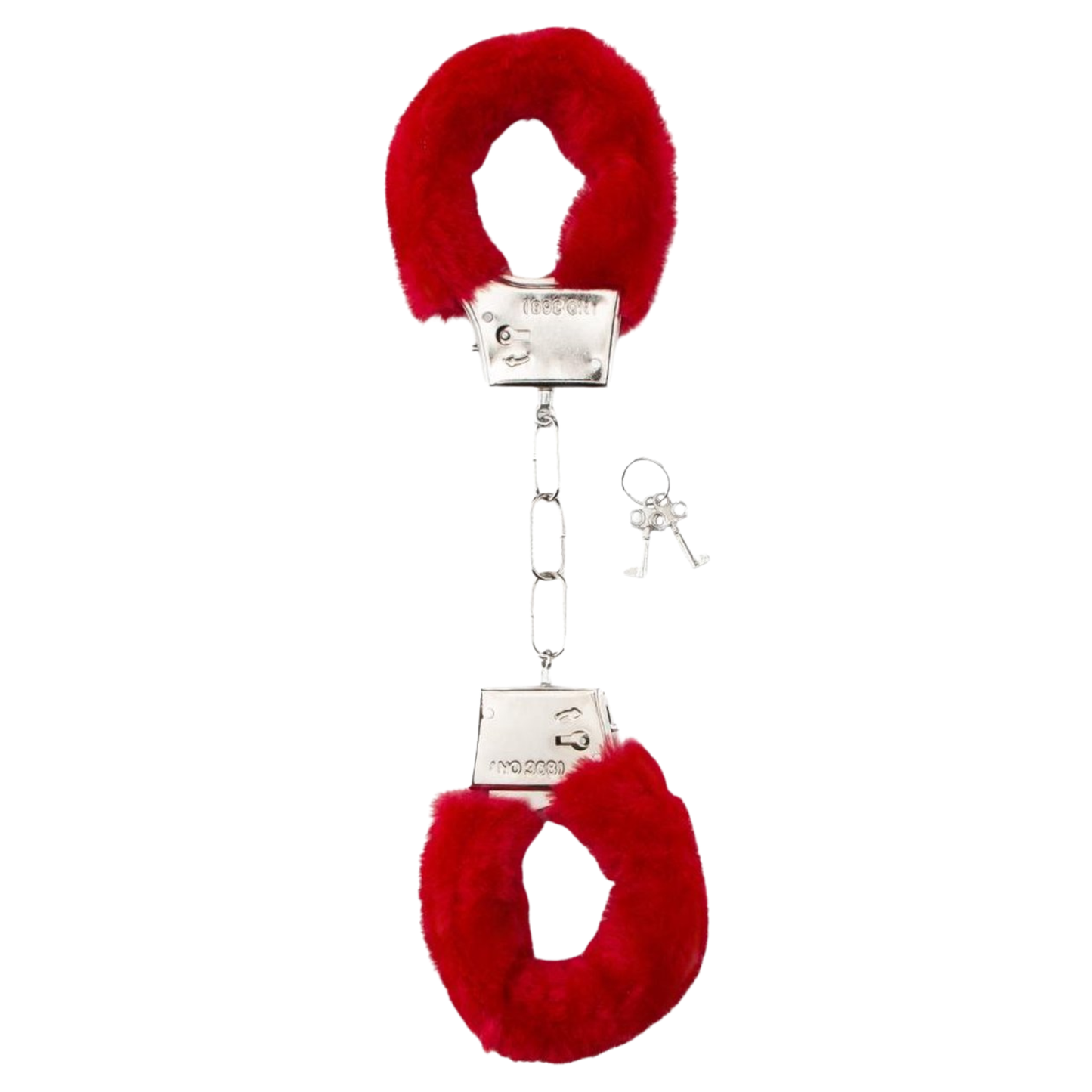 Fluffy Handboeien in Rood