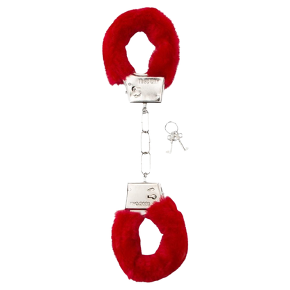 Fluffy Handboeien in Rood