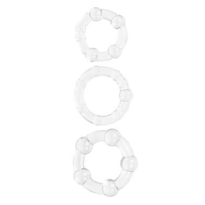 Beaded Cockring Set – 3 Transparante Penisringen
