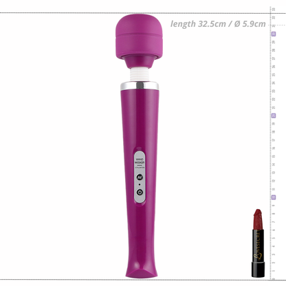 Luxe Wand Massager – Krachtige Vibraties met Bedrade Controle (32,5 cm, Paars)