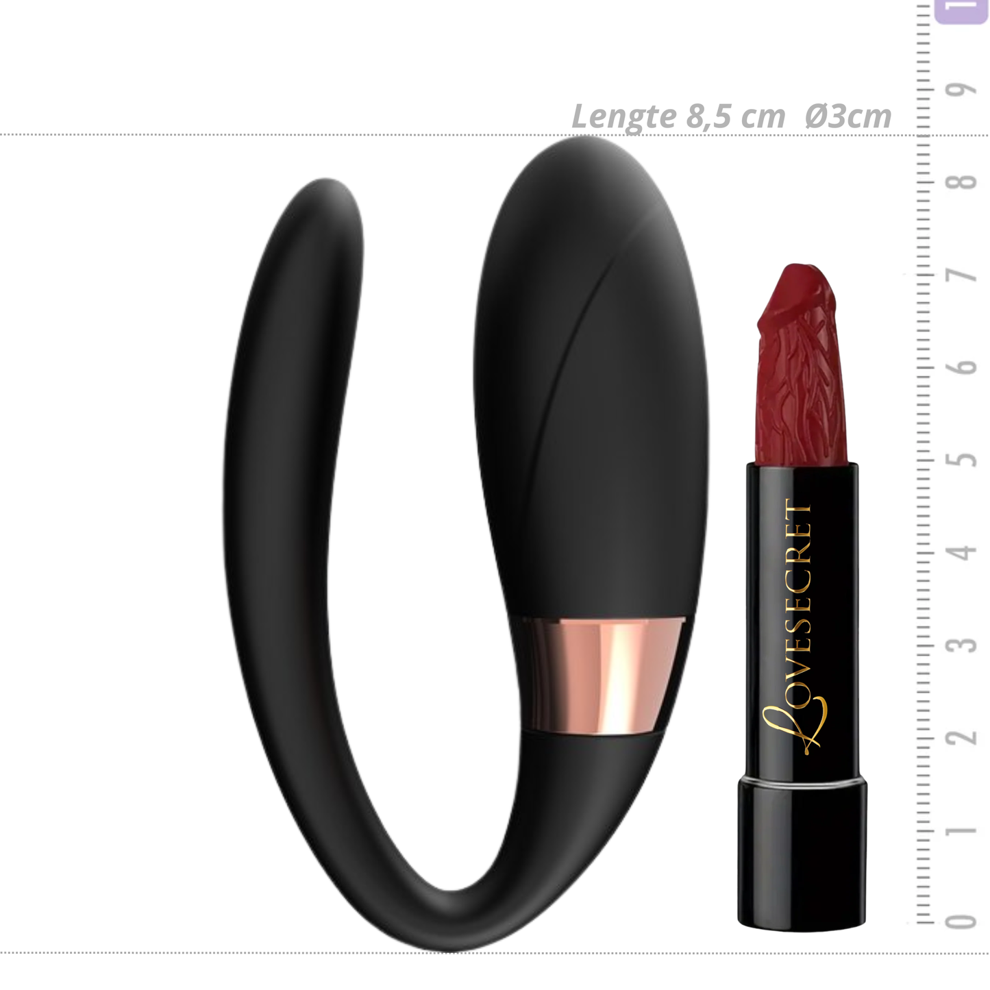U-Vibe Couples Vibrator met Afstandsbediening – Zwart