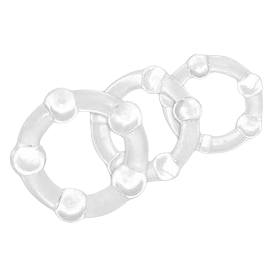 Beaded Cockring Set – 3 Transparante Penisringen