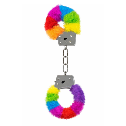 Fluffy Handboeien In Regenboog Kleuren