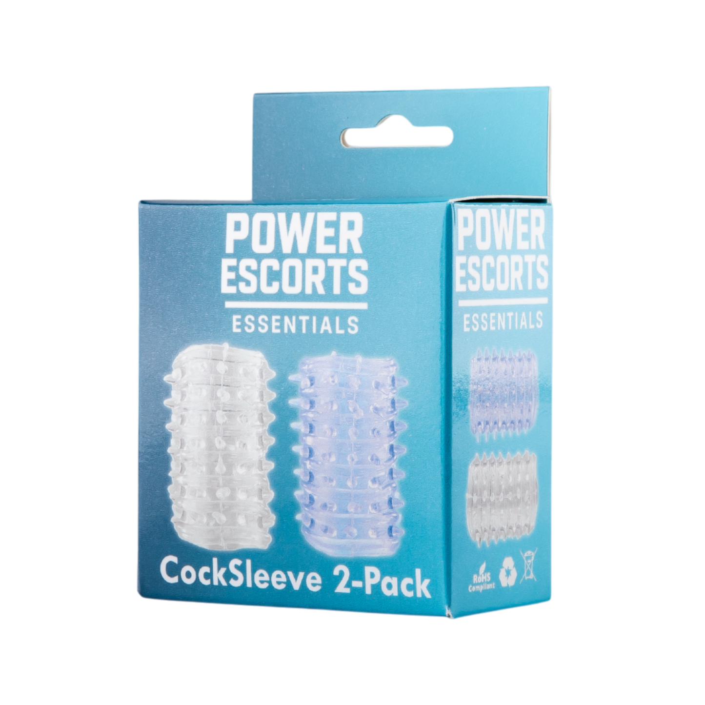 CockSleeve 2-Pack – Transparante & Blauwe Penis Sleeves met Textuur