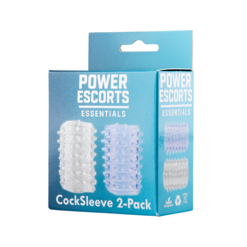 CockSleeve 2-Pack – Transparante & Blauwe Penis Sleeves met Textuur
