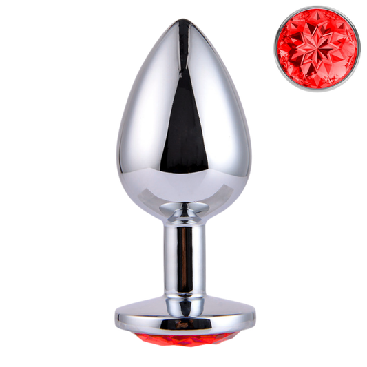 Grote Buttplug met Rood Kristal (9.5 cm Ø 4.2cm)