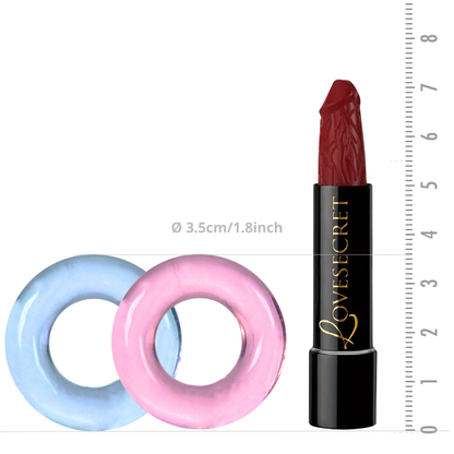 Cockring 2 Pack Blauw & Roze 3.5cm