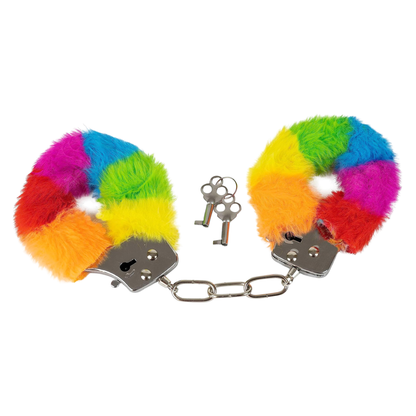 Fluffy Handboeien In Regenboog Kleuren