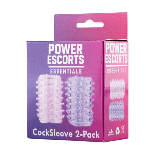 CockSleeve 2-Pack – Roze & Paarse Penis Sleeves met Textuur