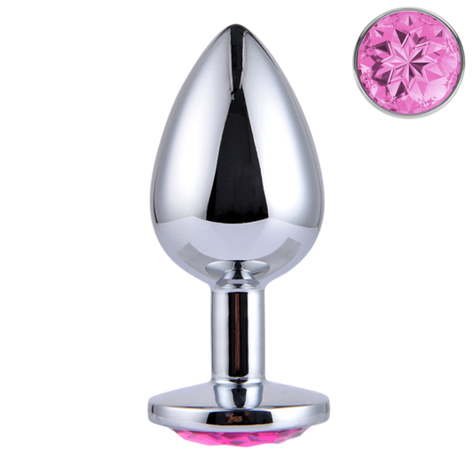 Grote Buttplug met Roze Kristal (9.5 cm Ø 4.2cm)