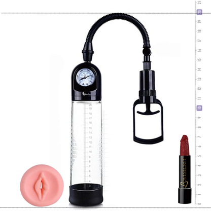 Penis Pomp met Drukmeter & Extra Sleeve