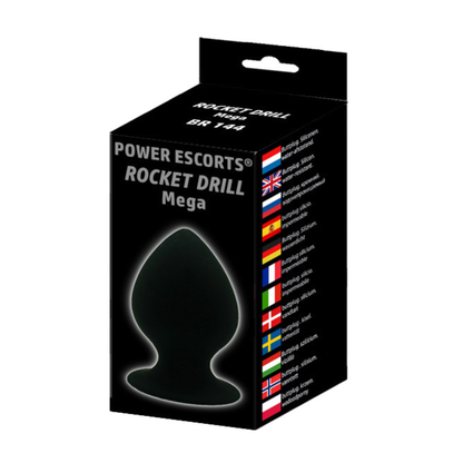 Rocket Drill Mega Siliconen Buttplug 11,4cm Ø6,2cm