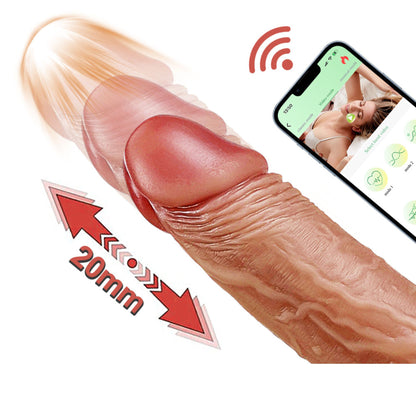 Realistische Vibrator Met Hitte Functie App Bestuurbaar 21.5cm