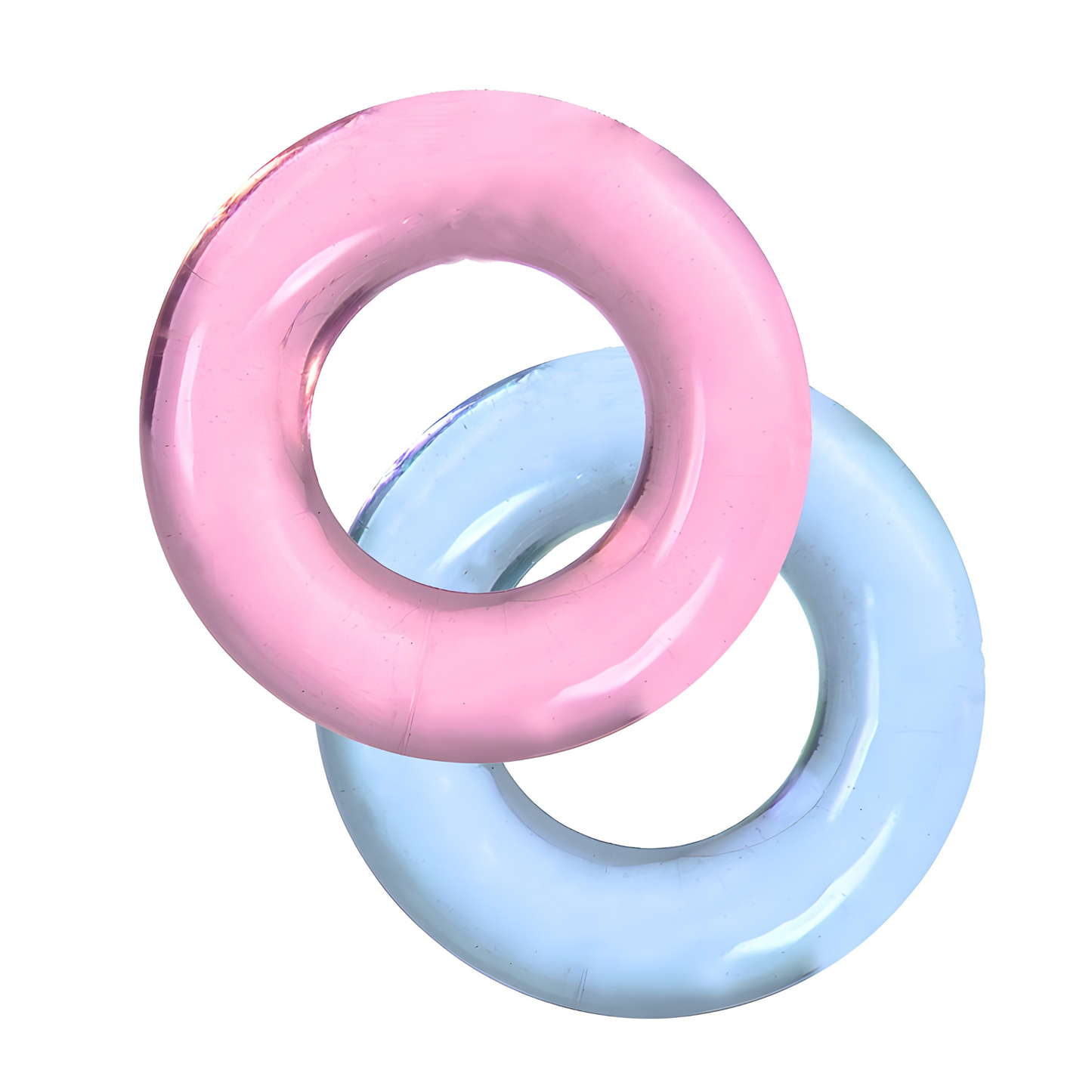 Cockring 2 Pack Blauw & Roze 3.5cm