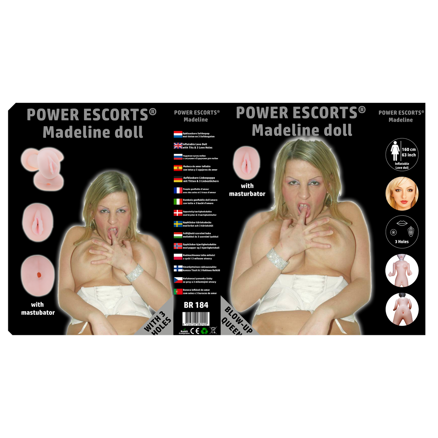 Madeline Opblaaspop met Extra Masturbator – 160 CM