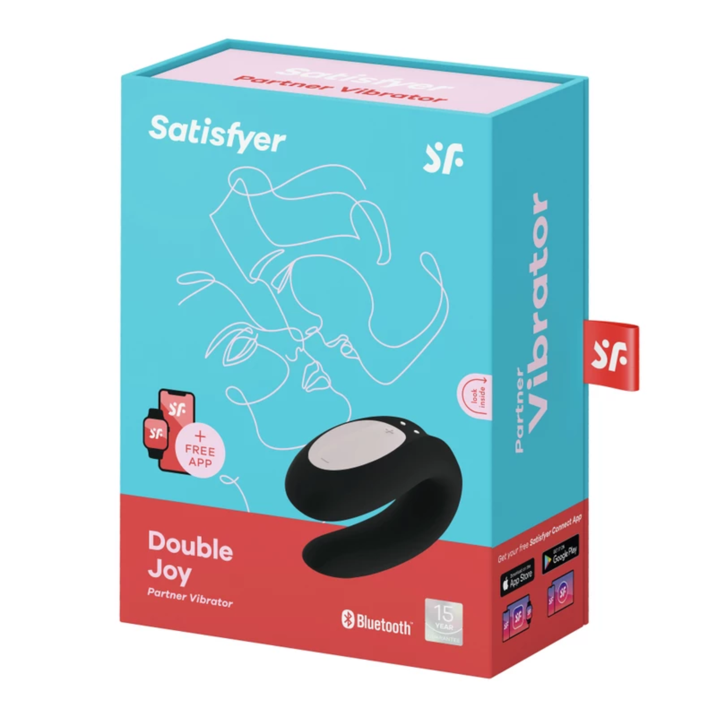 Satisfyer Double Joy – App-gestuurde Partner Vibrator
