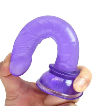 Paarse Mini Dildo met Zuignap (14 cm)