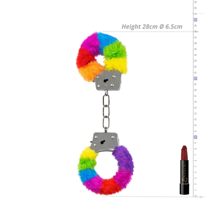 Fluffy Handboeien In Regenboog Kleuren