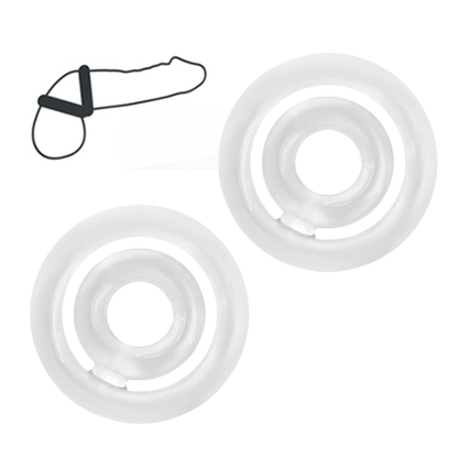 Transparante Cockring Set (2 Stuks)