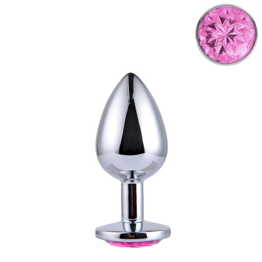 Kleine Buttplug met Roze Kristal (7 cm Ø 3.2cm)