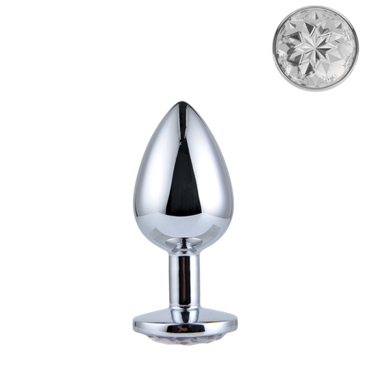 Kleine Buttplug met Transparant Kristal (7 cm Ø 3.2cm)
