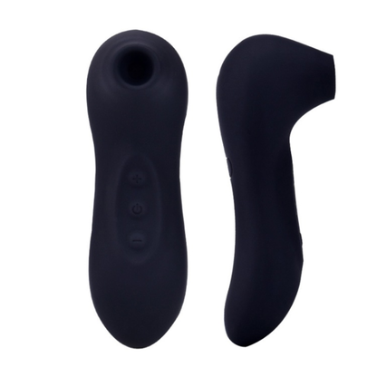 Oral Queen Clitoris & Tepel Zuiger Vibrator Zwart