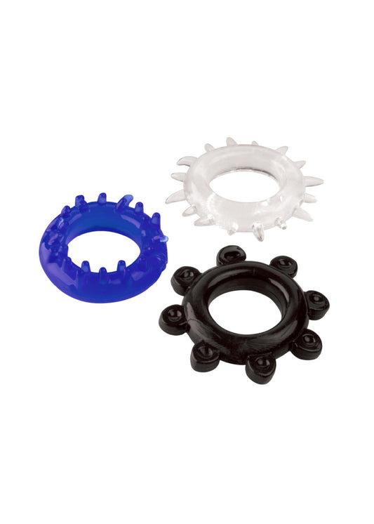 Boysoftoys – 3 Pack Cockring Set – Siliconen – Meerkleurig – 44-00017