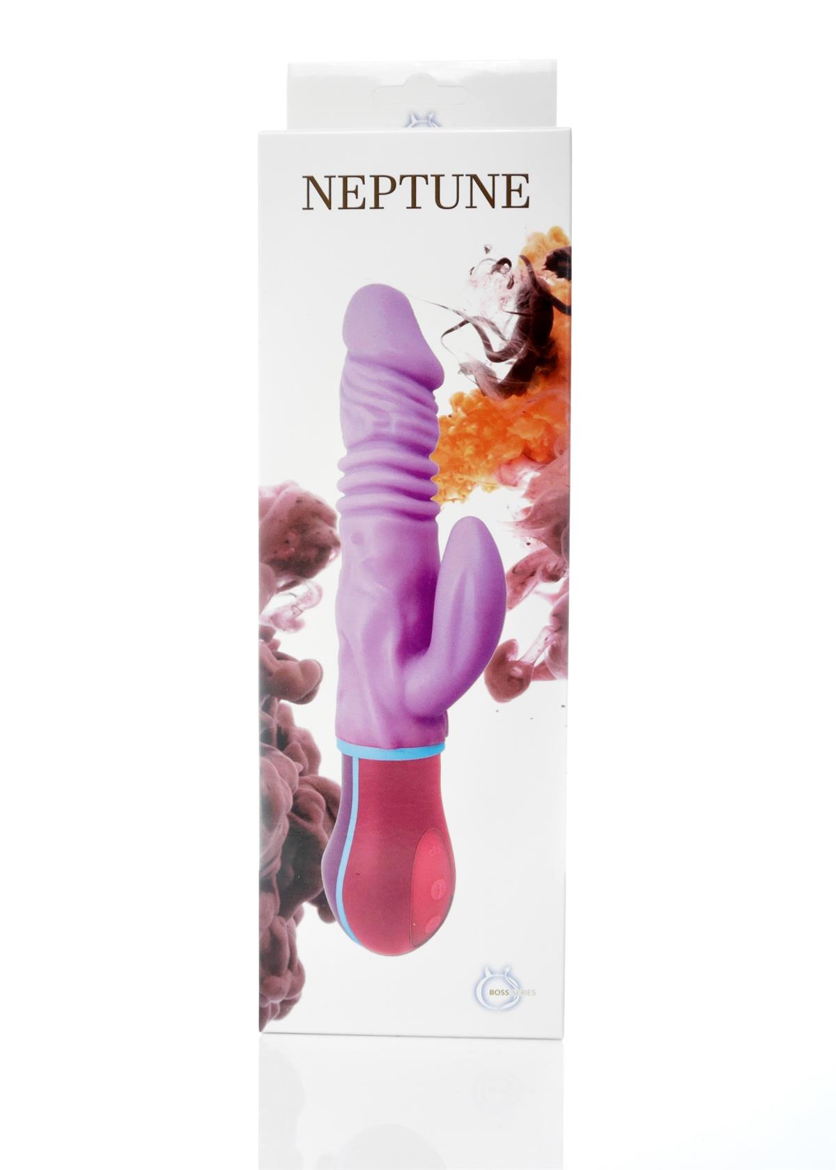 Bossoftoys - 44-00018 - Neptun - Up & Down vibrator - Rotating vibrator - Mega Realistic Bending vibrator - 12 Function - Usb rechargeable - Cyber leather - Extra ordinary Flexible Material - Flesh - 27 cm
