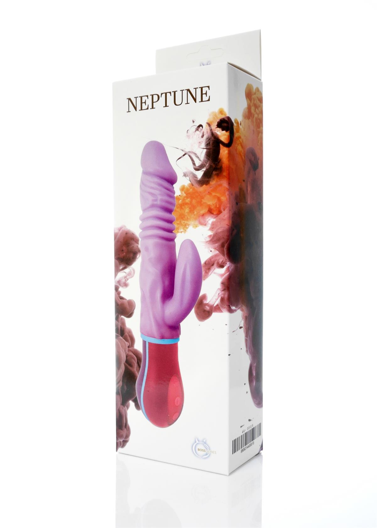 Bossoftoys - 44-00018 - Neptun - Up & Down vibrator - Rotating vibrator - Mega Realistic Bending vibrator - 12 Function - Usb rechargeable - Cyber leather - Extra ordinary Flexible Material - Flesh - 27 cm