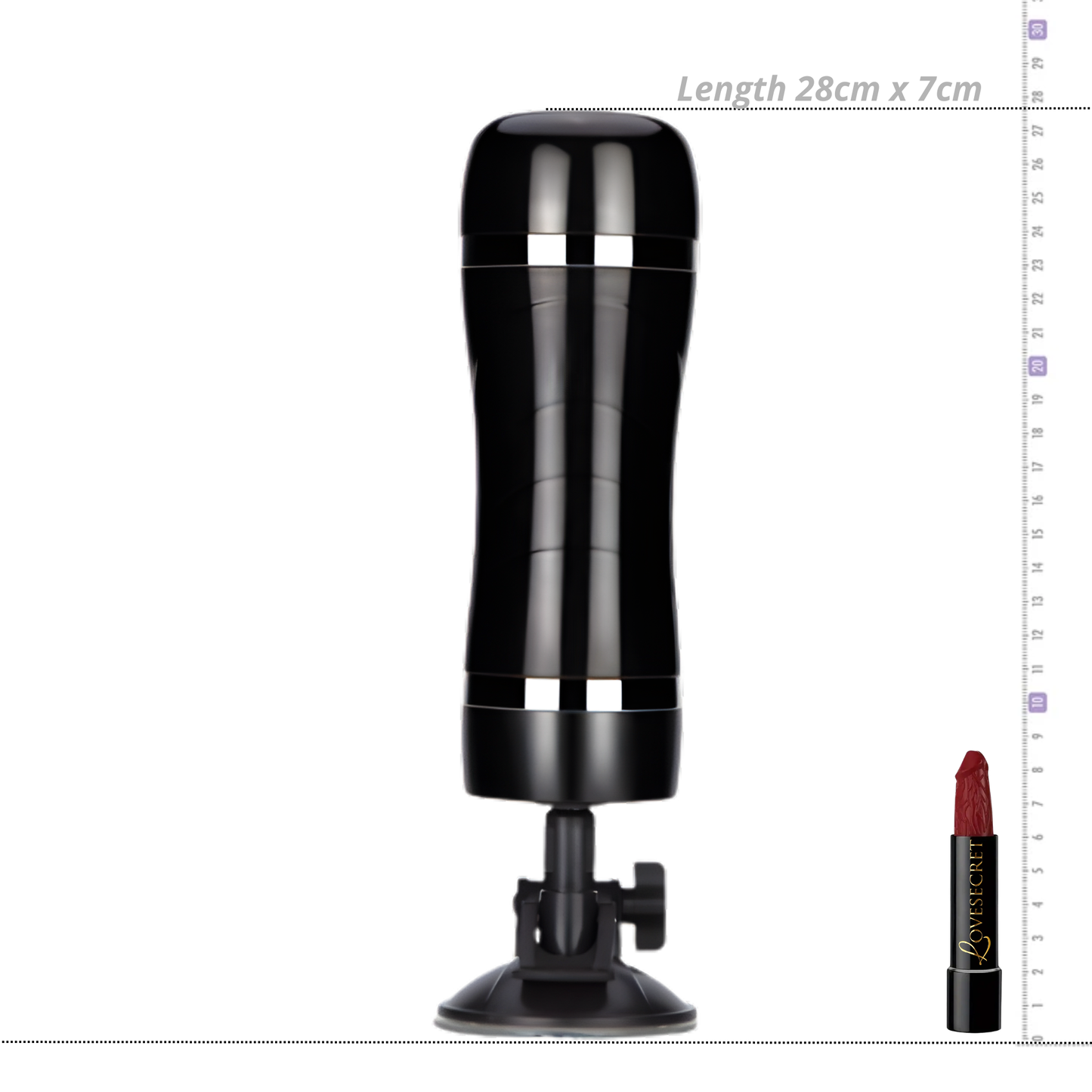 Bison Power Wand Gemonteerde Vibrerende Masturbator Zwart