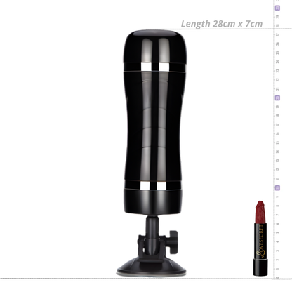 Bison Power Wand Gemonteerde Vibrerende Masturbator Zwart