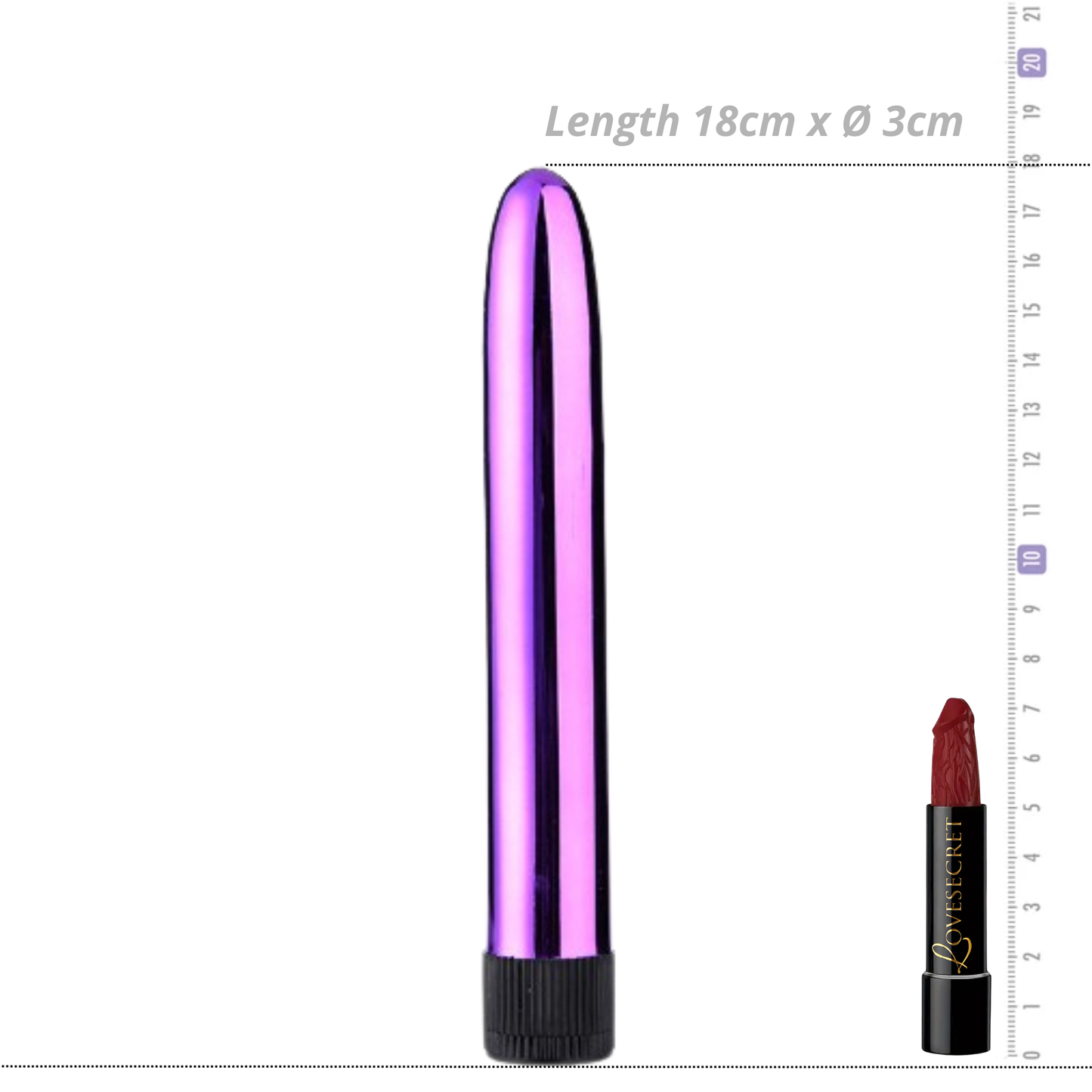 Slanke Paarse Vibrator met Meerdere Vibratie Standen