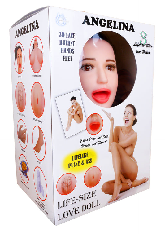 Boysoftoys Angelina Blow Up Doll Real Face - Extra pump - Extra vibrating part - 59-00001
