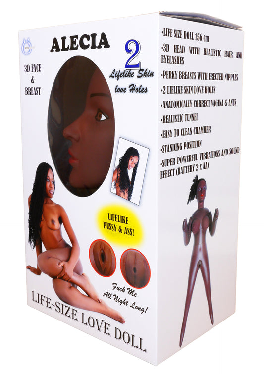 Boysoftoys Alecia Blow Up Doll – Real 3D Face Edition Zwarte Chick