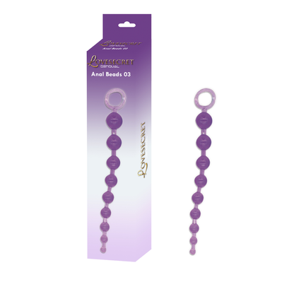 Paarse Anale Kralen met Ring (30 cm)