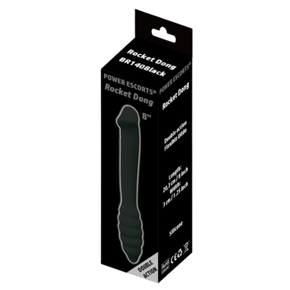 Rocket Dong Dubbelzijdige Dildo – 20,3cm - Zwart