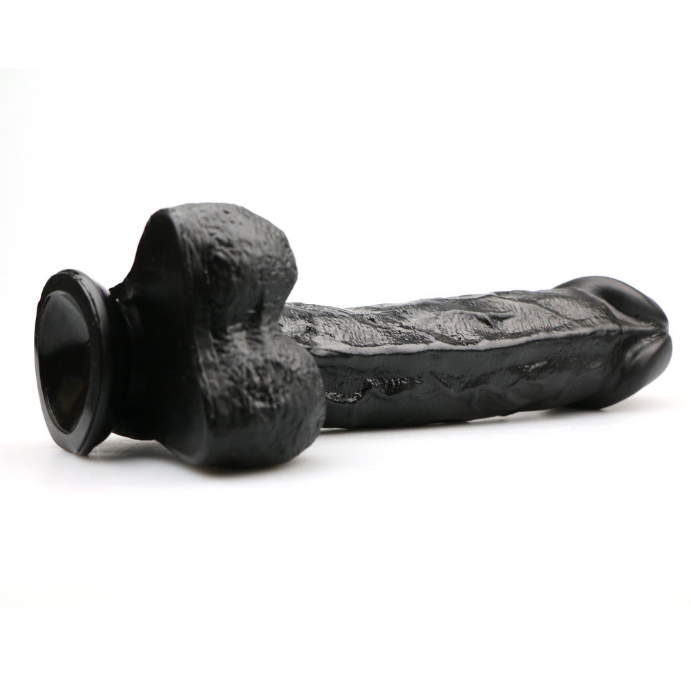 Realistische Dildo met Zuignap – 28,5 cm Zwart