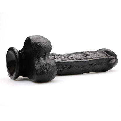 Realistische Dildo met Zuignap – 28,5 cm Zwart