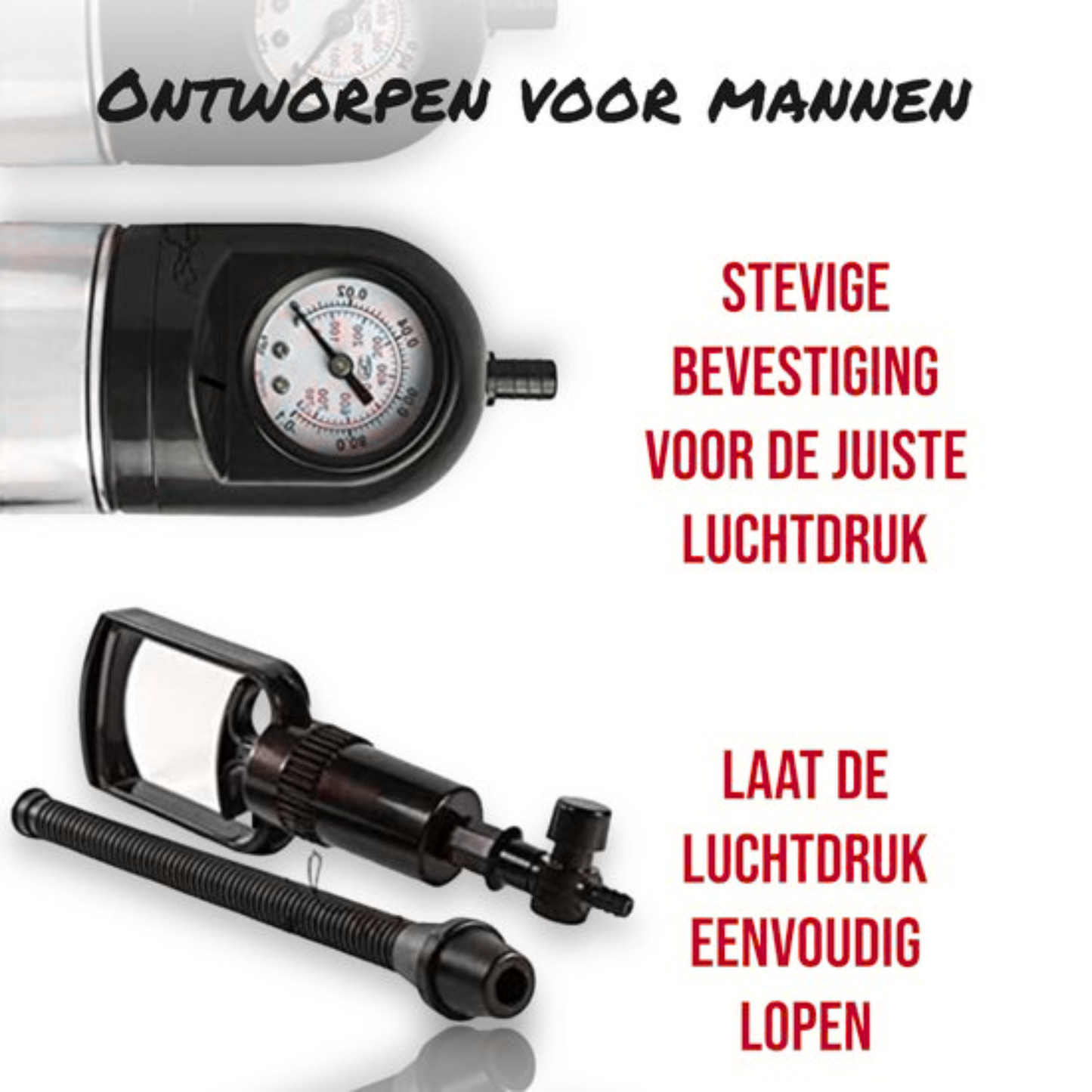 Penis Pomp met Drukmeter & Extra Sleeve