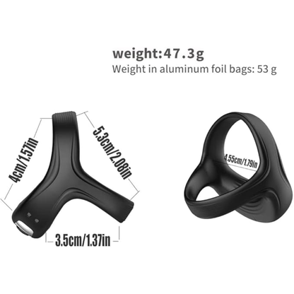 Oplaadbare Siliconen Cockring met Vibratie