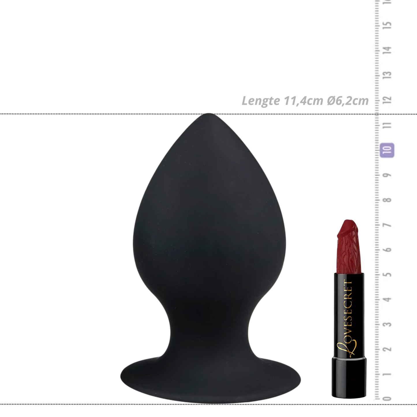 Rocket Drill Mega Siliconen Buttplug 11,4cm Ø6,2cm