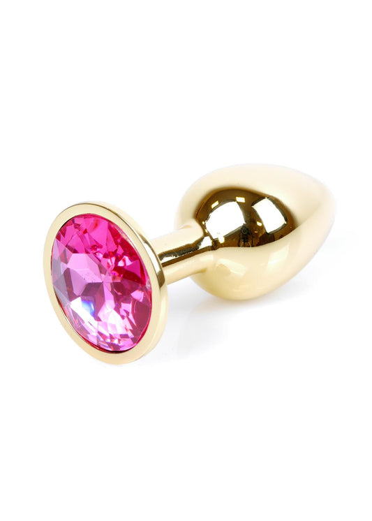 Boysoftoys – Gouden Anale Plug met Roze Kristal – 64-00017