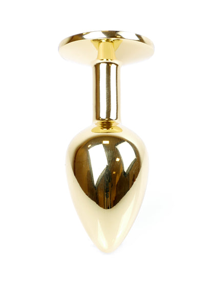 Boysoftoys – Gouden Anale Plug met Lichtblauwe Kristal – 64-00022