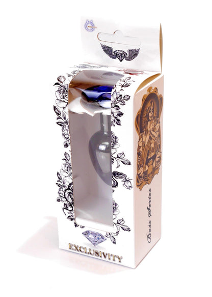 Boysoftoys – Anale Plug Donker Zilver met Donkerblauw Kristal – 64-00032
